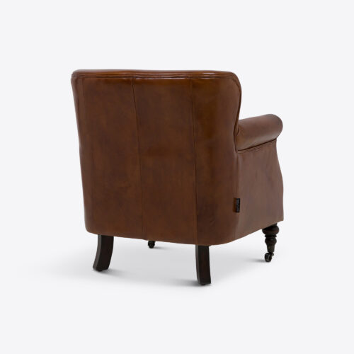 tan brown leather club chair