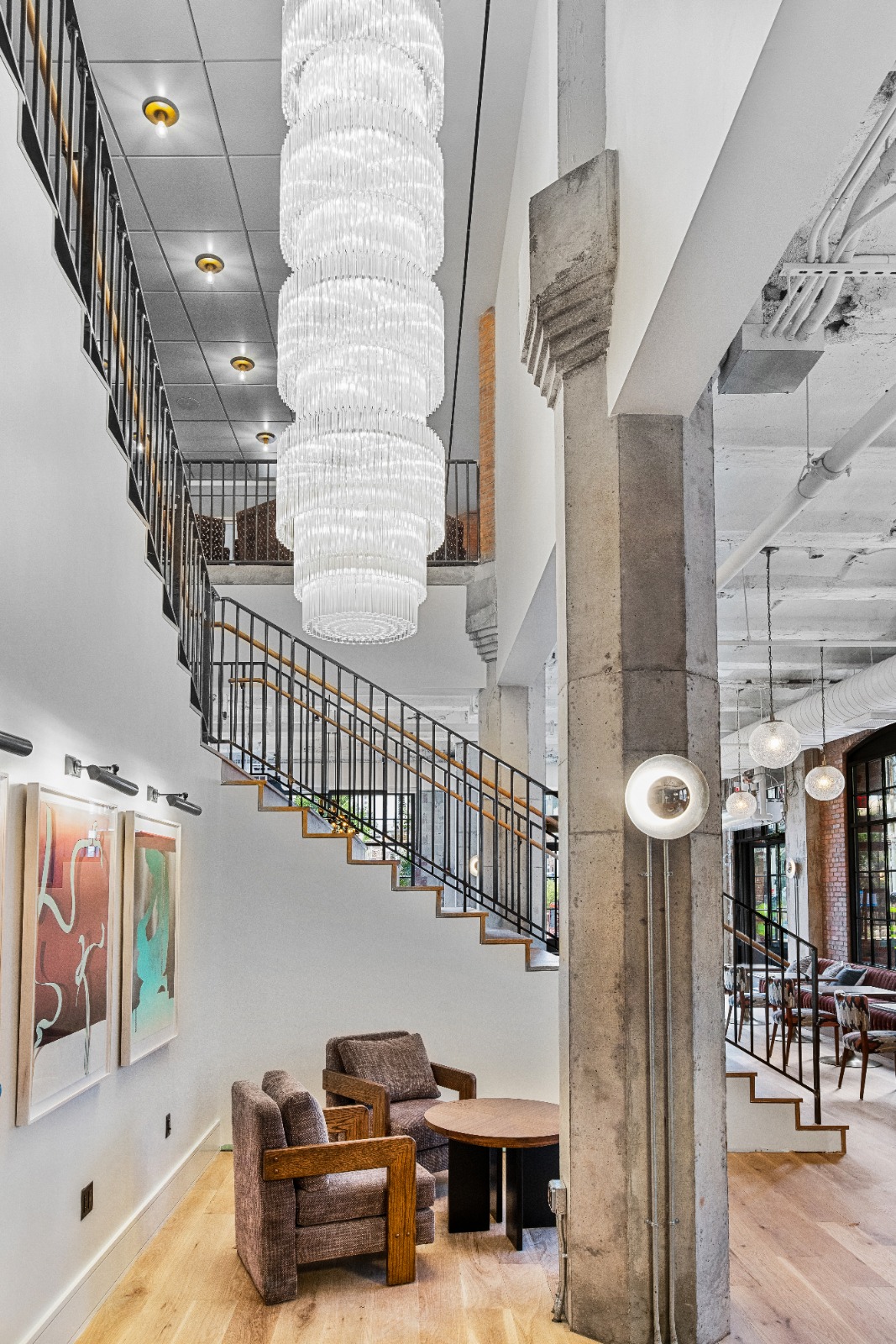 bespoke Murano glass chandelier Pure White Lines UK