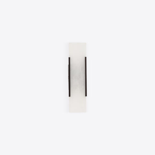 Mosman alabaster rectangular wall sconce light