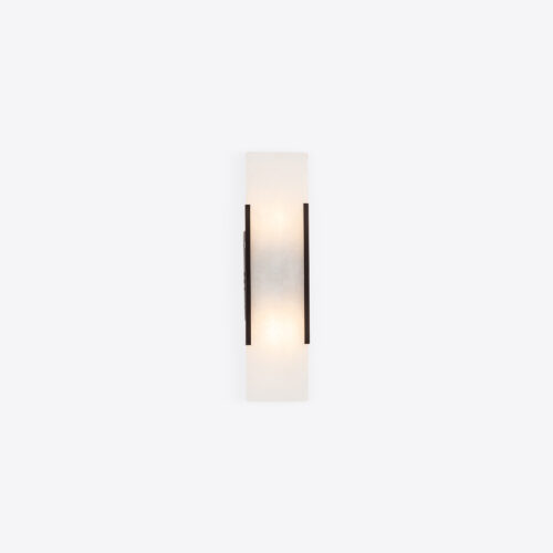 Mosman alabaster rectangular wall sconce light