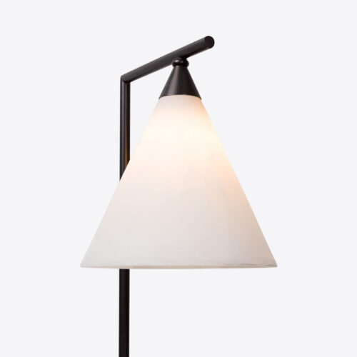 Mosman alabaster floor lamp with cone shade