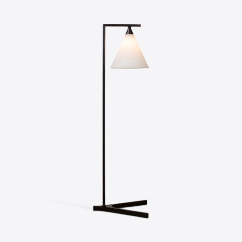 Mosman alabaster floor lamp with cone shade