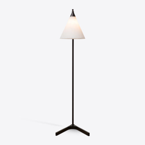 Mosman alabaster floor lamp with cone shade