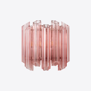 pink palermo wall light - glass tubes in a Murano style