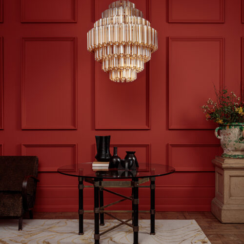 Amber Grande Palermo - large tiered chandelier for stair wells living and dining rooms