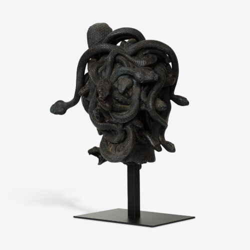 bronze effect male medusa bust