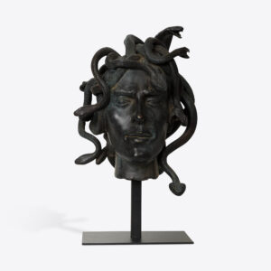 bronze effect male medusa bust