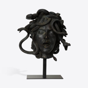 bronze effect female medusa bust