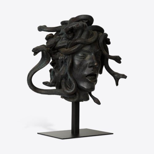 bronze effect female medusa bust