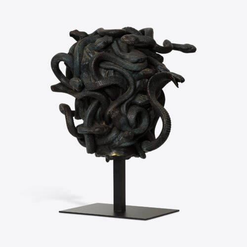 bronze effect female medusa bust