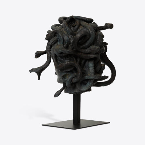 bronze effect female medusa bust