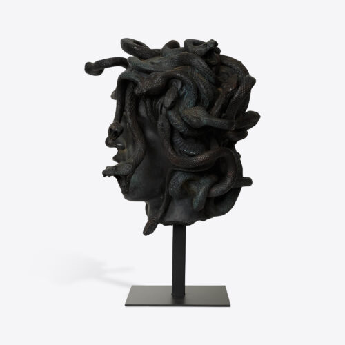 bronze effect female medusa bust