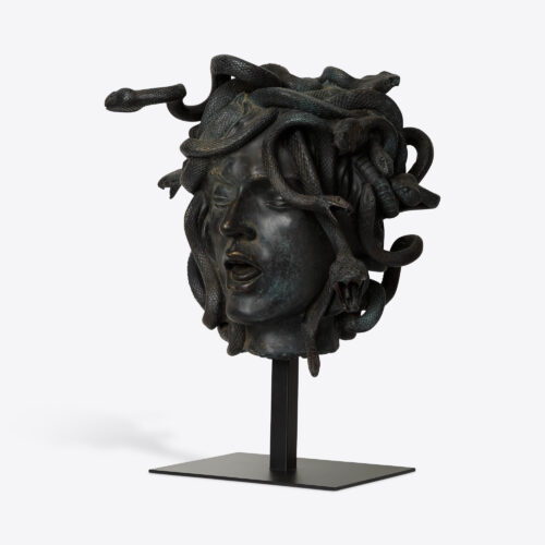 bronze effect female medusa bust