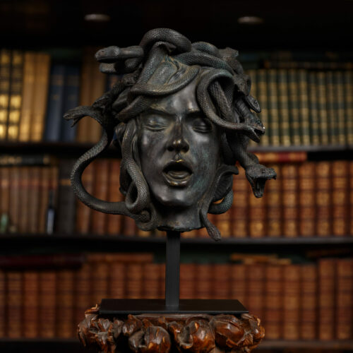 bronze effect female medusa bust