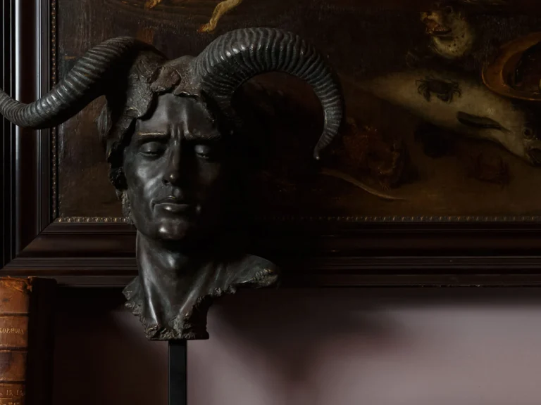 Damien-horned-male-bust-lifestyle-sculpture-desktop