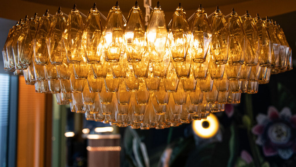 Lustre en verre de Murano