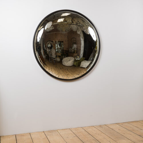 aged glass convex mirror