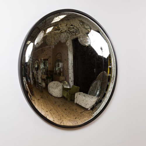 aged glass convex mirror