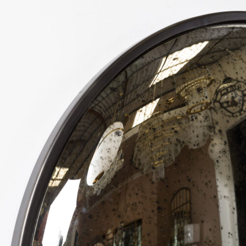 aged glass convex mirror