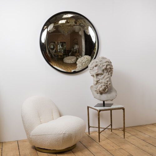 aged glass convex mirror