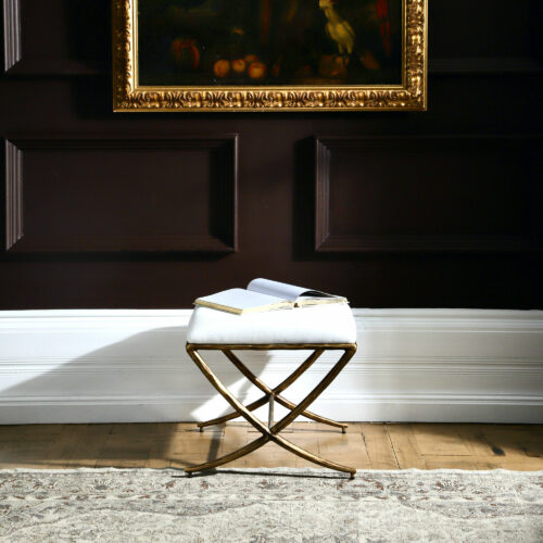 upholstered-stool-brass