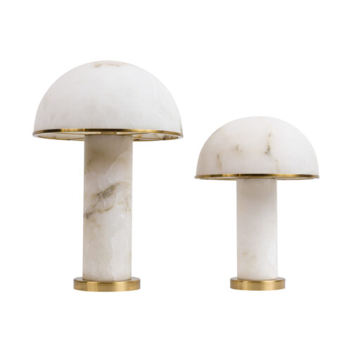 alabaster mushroom table lamp