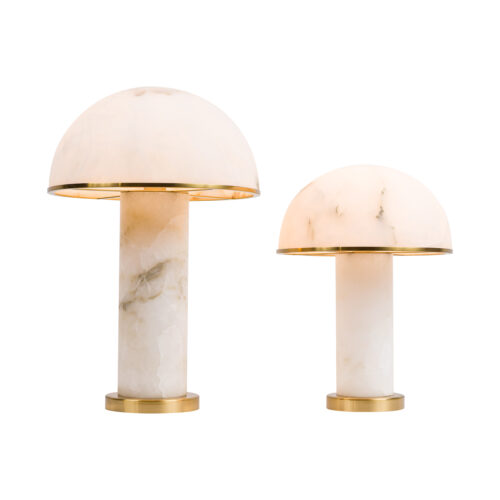 alabaster mushroom table lamp