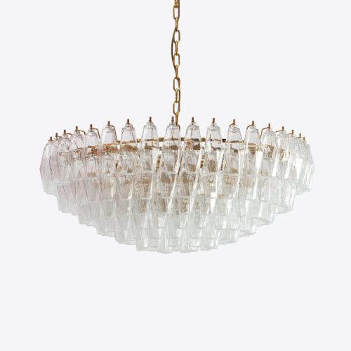 clear Sorrento vintage inspired tiered chandelier