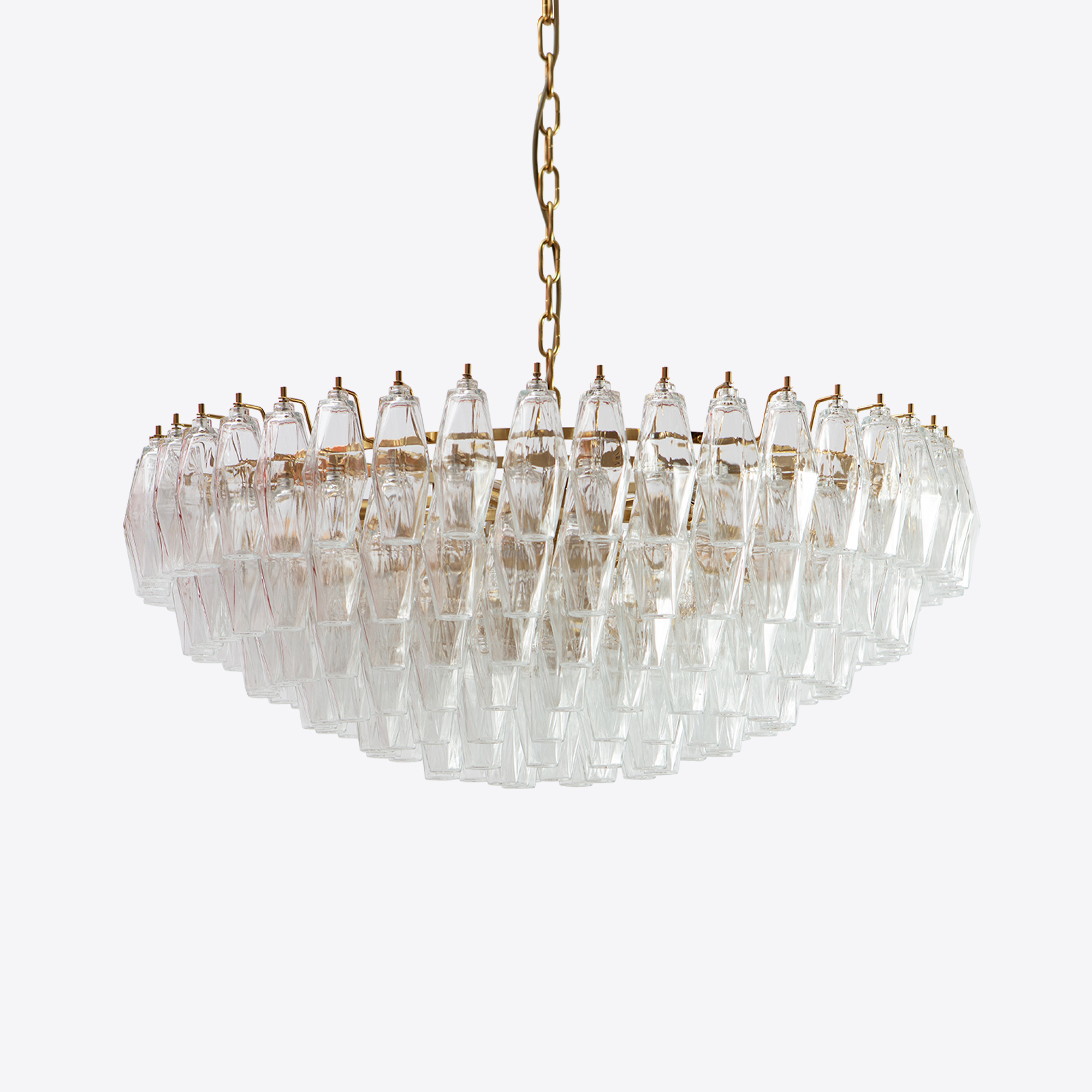 clear Sorrento vintage inspired tiered chandelier