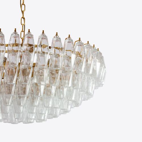 clear Sorrento vintage inspired tiered chandelier