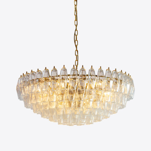 clear Sorrento vintage inspired tiered chandelier