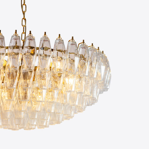 clear Sorrento vintage inspired tiered chandelier