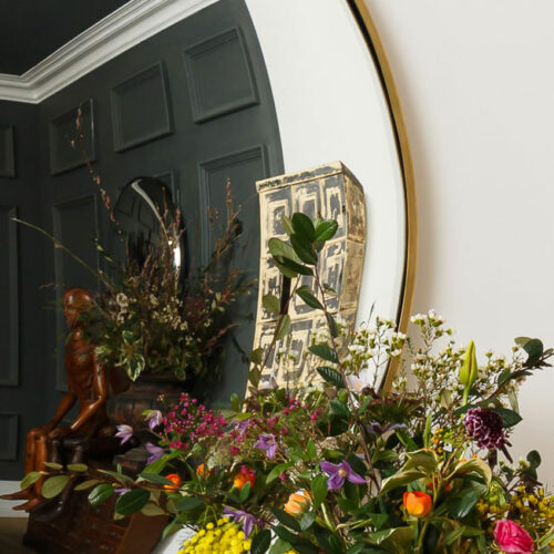 brass convex mirror