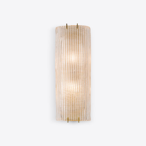 large Murano style waffle glass wall light inspired by a mid-century original