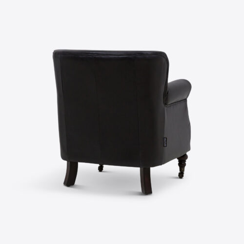 black leather club chair