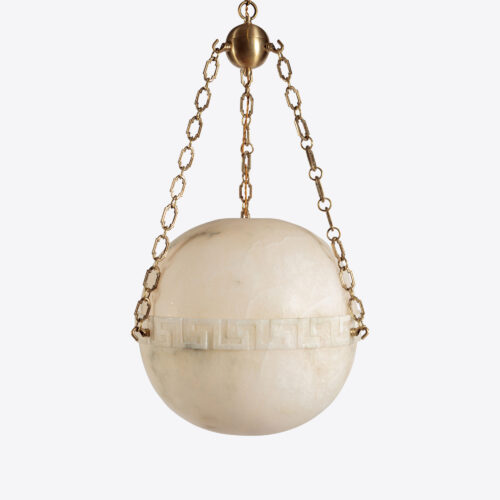 alabaster globe pendant