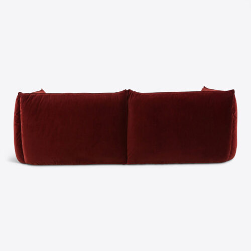 red brick velvet Milano sectional sofa 70's style