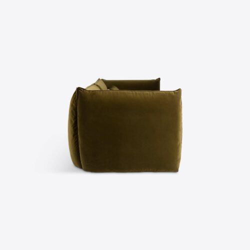 Milano sectional sofa 70's style moss green velvet