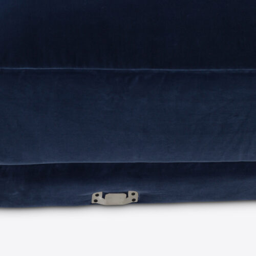 cornflower blue velvet Milano sectional sofa 70's style