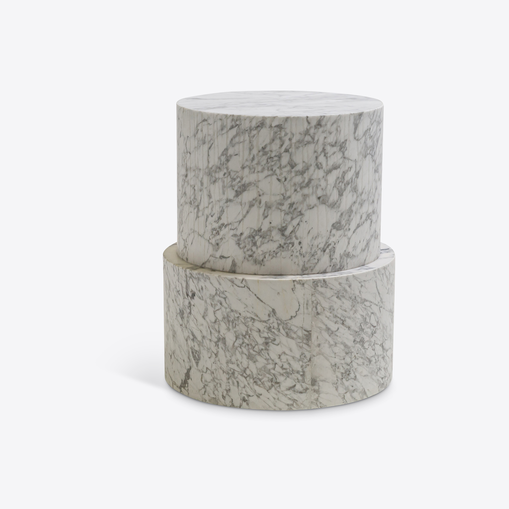 Carrara marble side end table