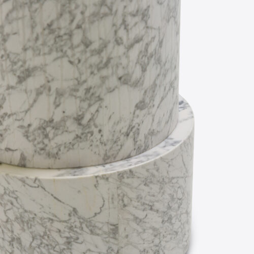 Carrara marble side end table