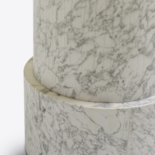 Carrara marble side end table