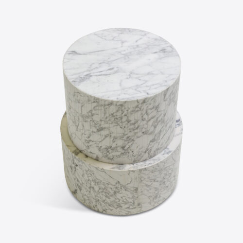 Carrara marble side end table