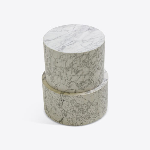 Carrara marble side end table