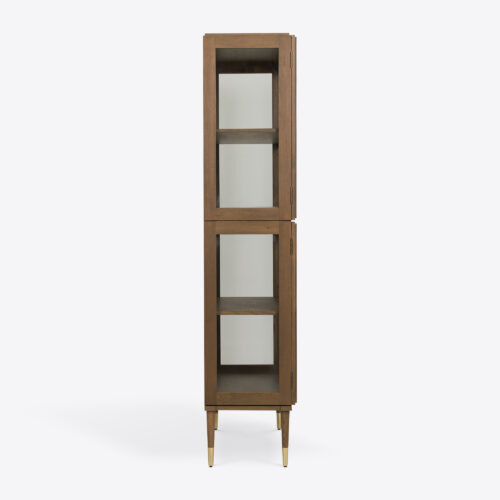 Richmond oak ebonised glazed tall drinks cabinet