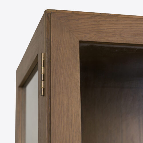 Richmond oak ebonised glazed tall drinks cabinet