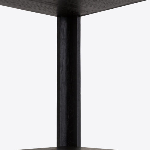 Richmond oak ebonised tall etagere bookcase shelves