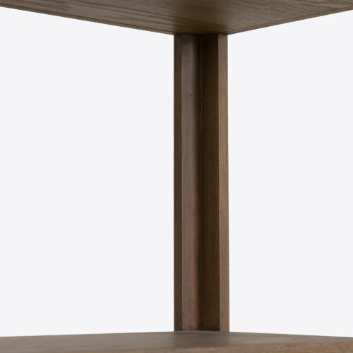 Richmond oak tall etagere bookcase shelves