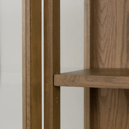 Richmond oak ebonised glazed tall drinks cabinet