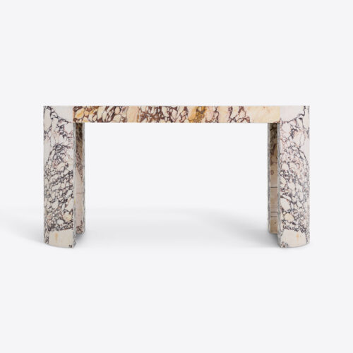 Riviera viola marble console table - mid-century inspired entrance hall or living room furniture